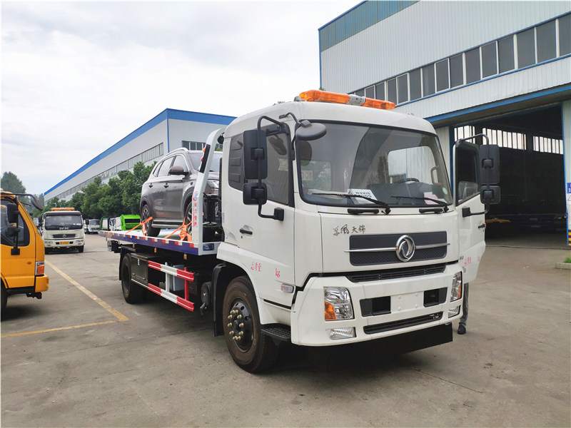 東風(fēng)天錦一拖二平板清障車