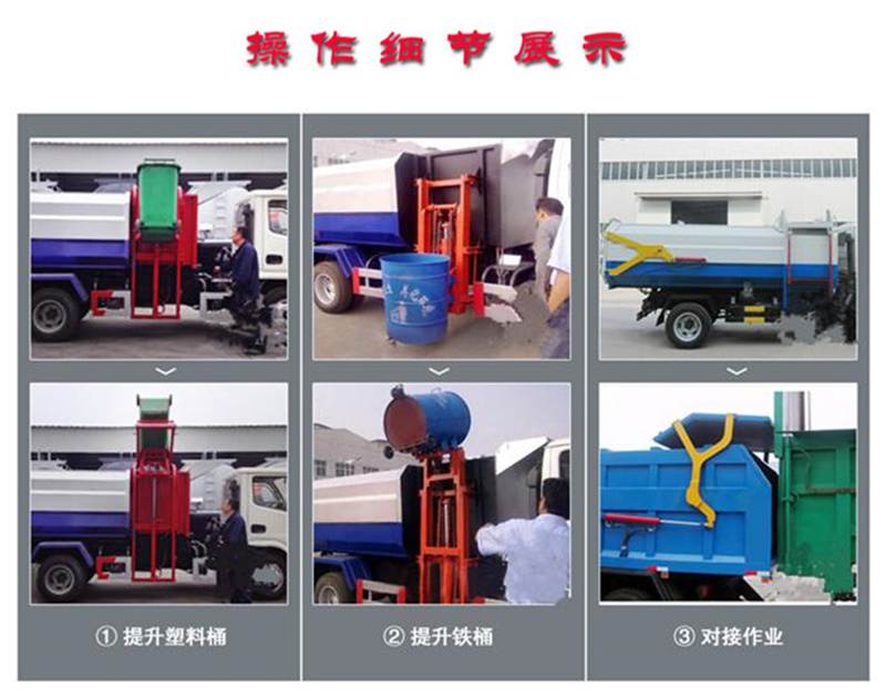 自裝卸式垃圾車操作細節展示